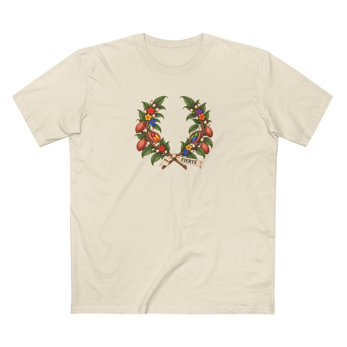 Guinean Kola Fierté Pride Laurel Wreath T-Shirt — Welcome & Connection