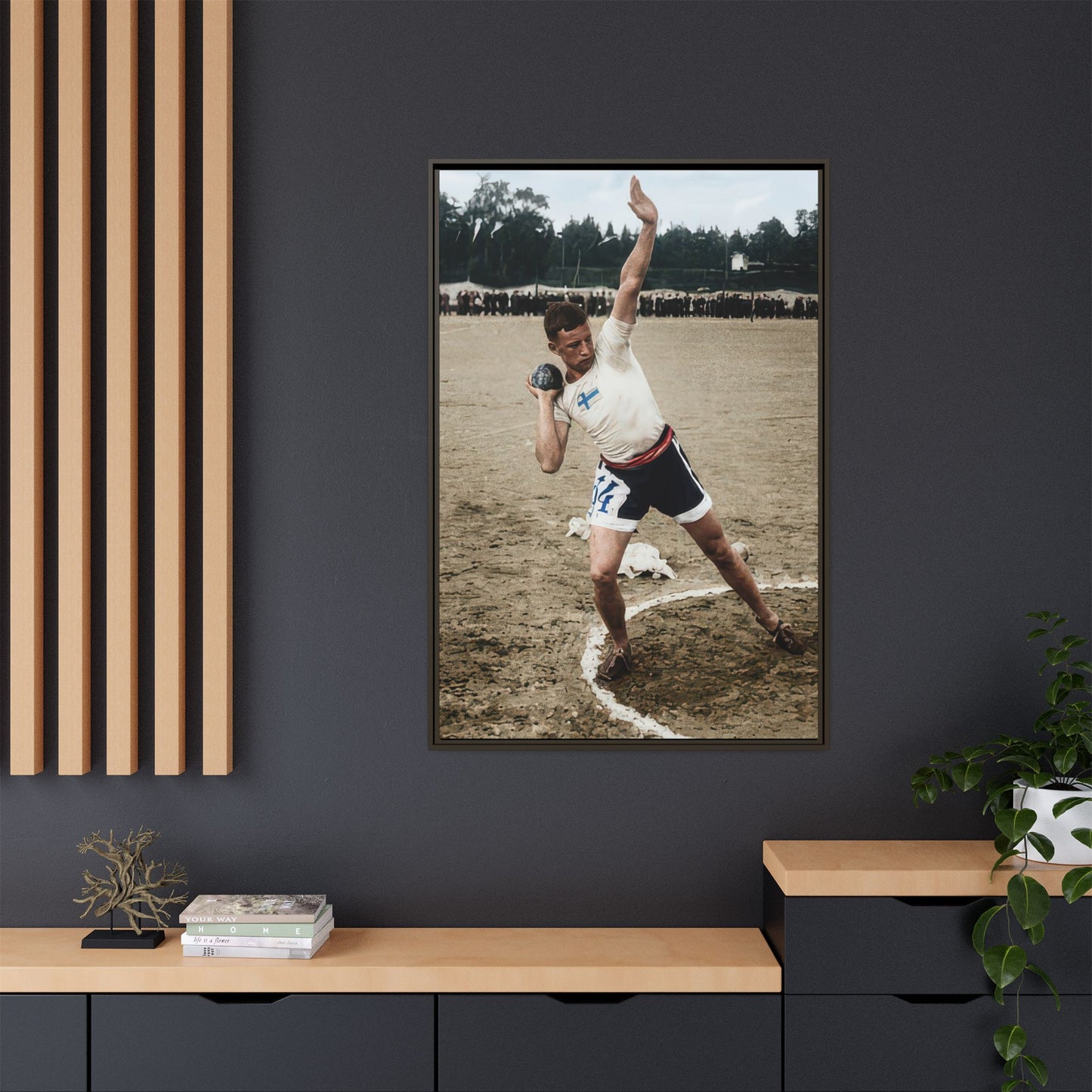 athlétisme 037 | Framed Vintage Photo - Matte Canvas