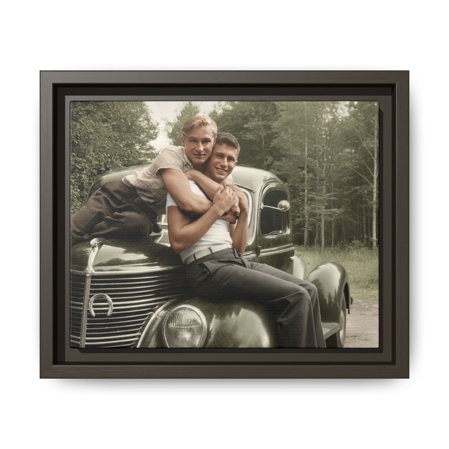 paire 045 | Framed Vintage Photo - Matte Canvas