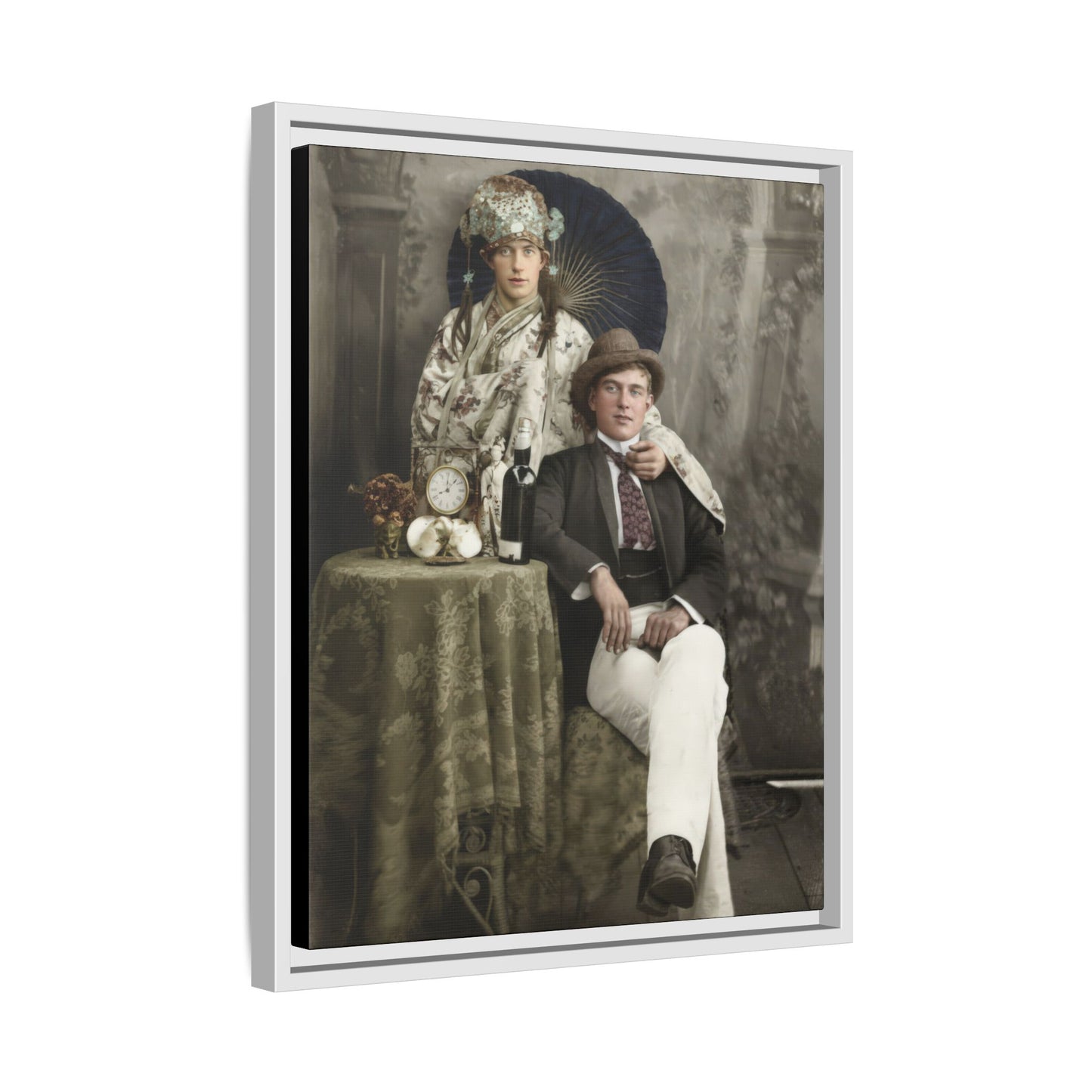 paire 009 | Framed Vintage Photo - Matte Canvas
