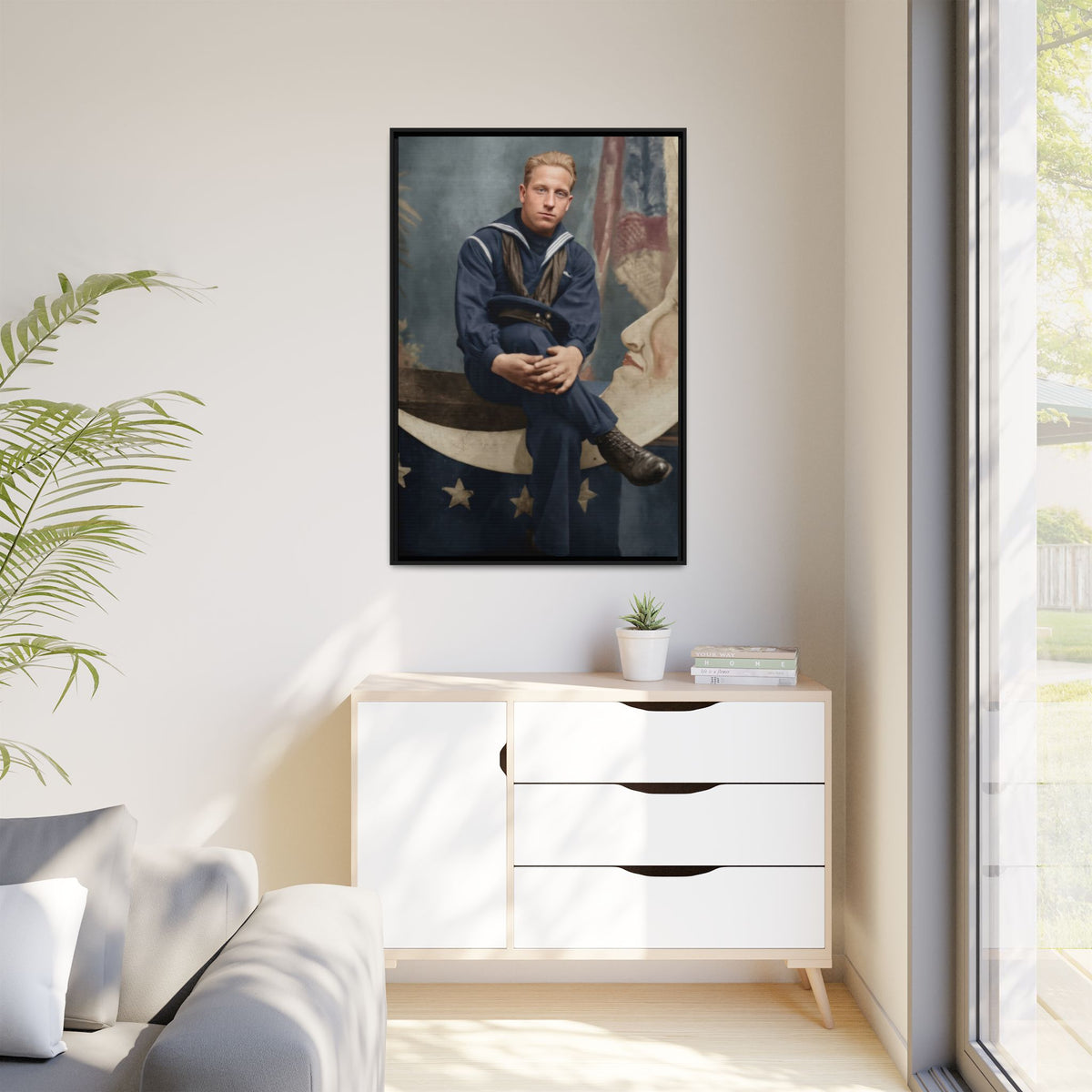 celibataire 016 | Framed Vintage Photo - Matte Canvas
