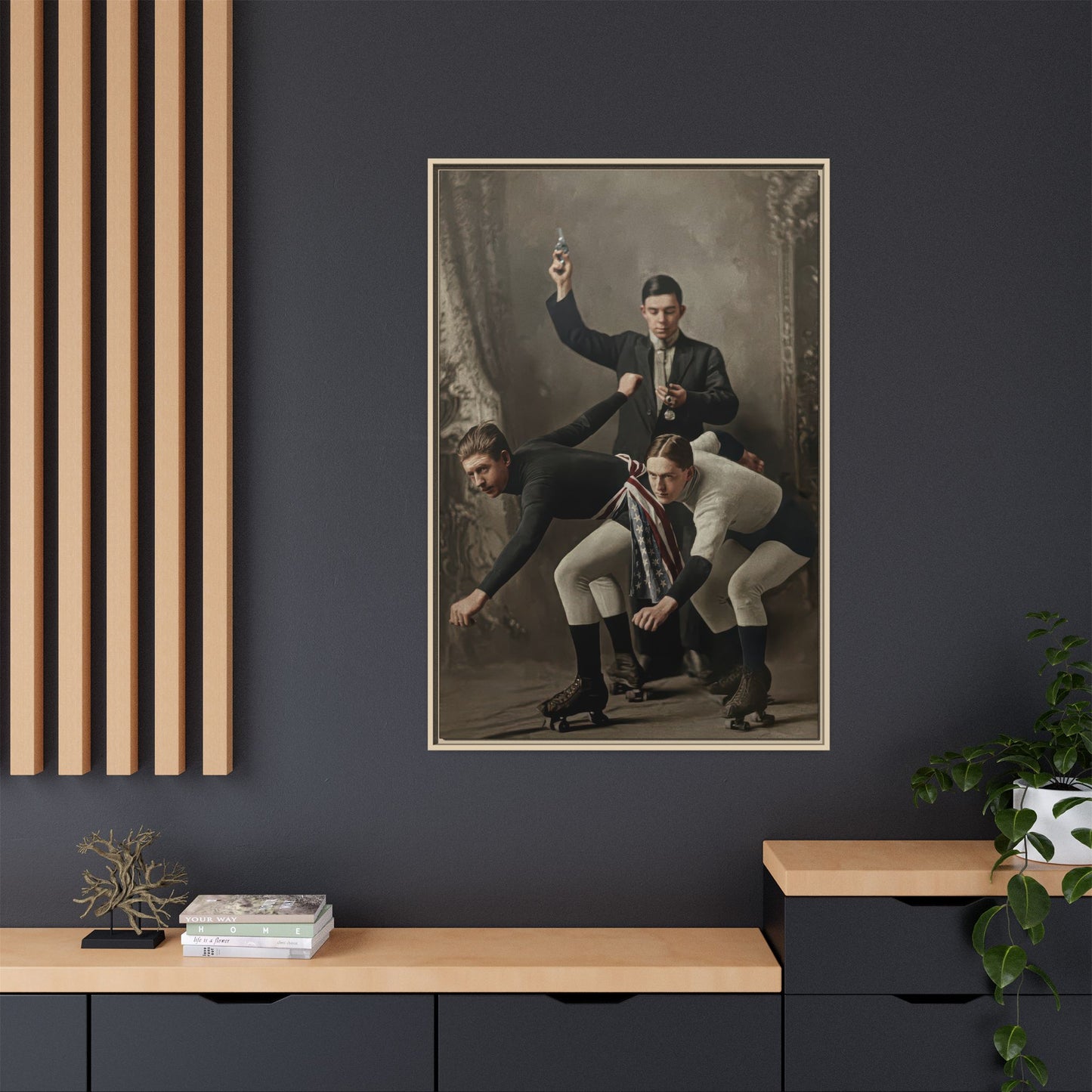 athlétisme 020 | Framed Vintage Photo - Matte Canvas