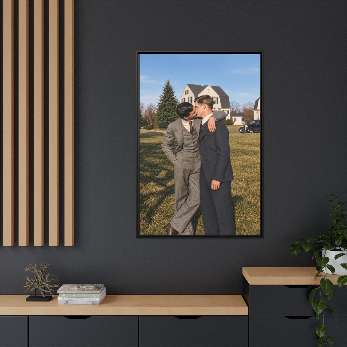 paire 005 | Framed Vintage Photo - Matte Canvas
