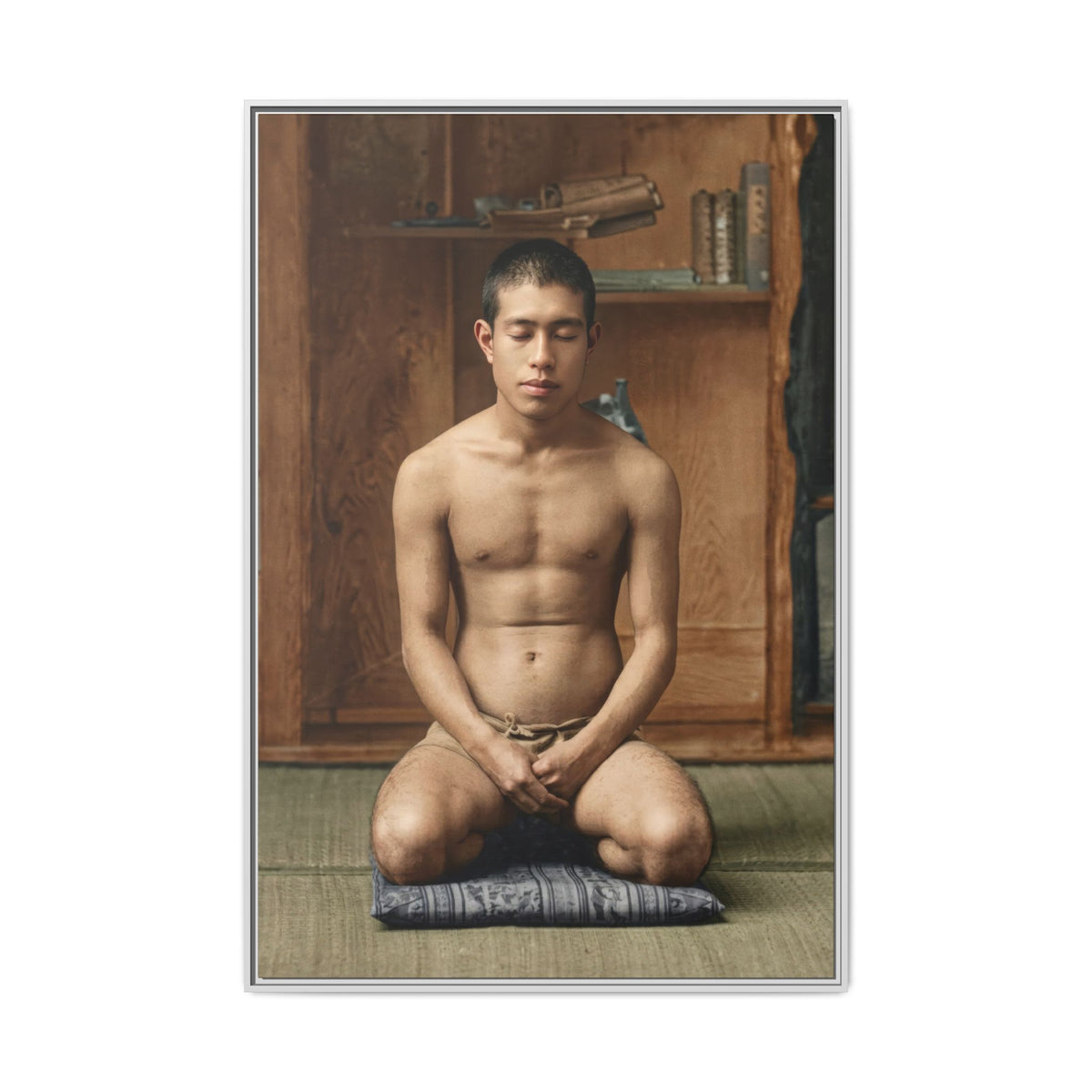 celibataire 025 | Framed Vintage Photo - Matte Canvas
