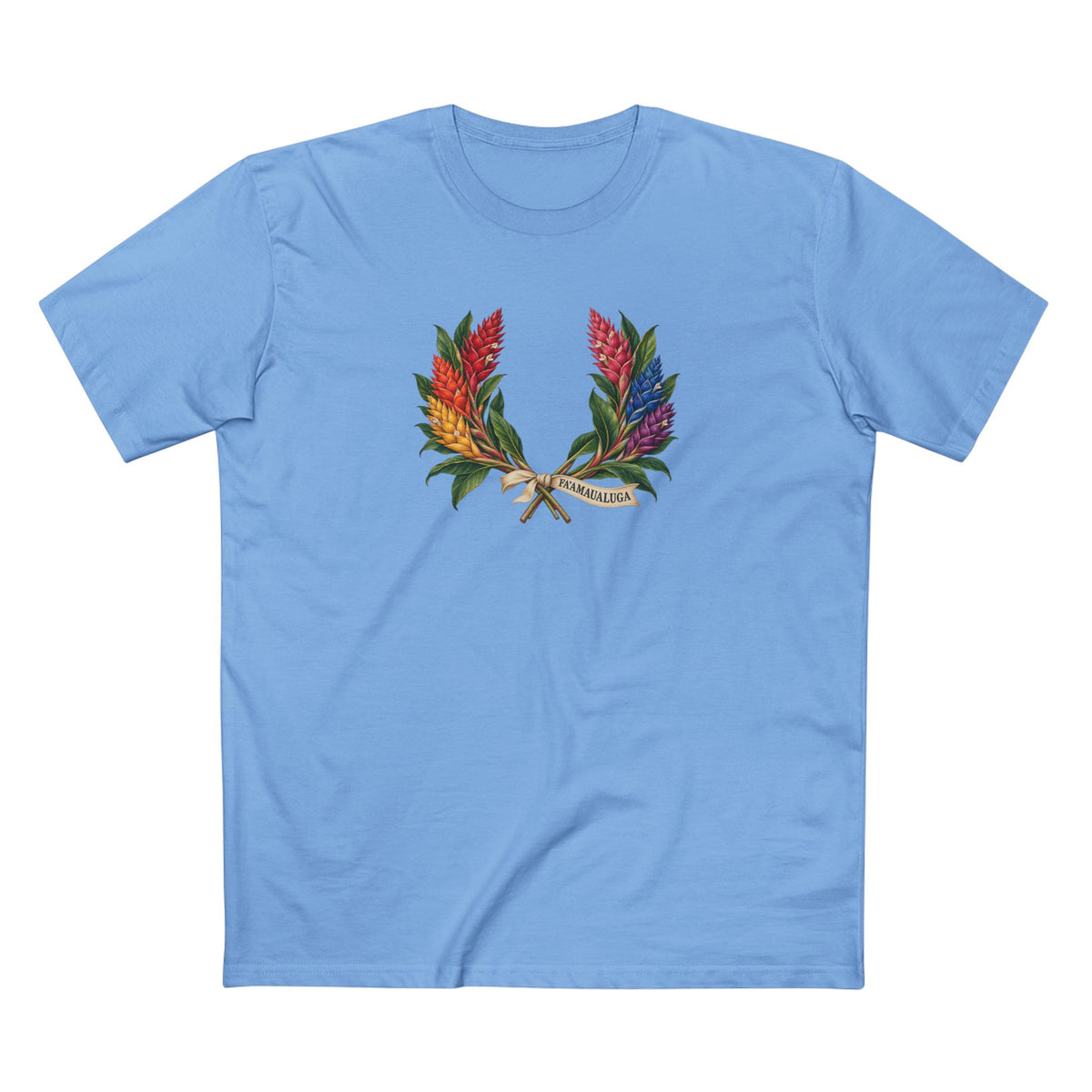 Samoan Teuila Pride T-Shirt | FAʻAMAUALUGA Botanical Wreath Tee