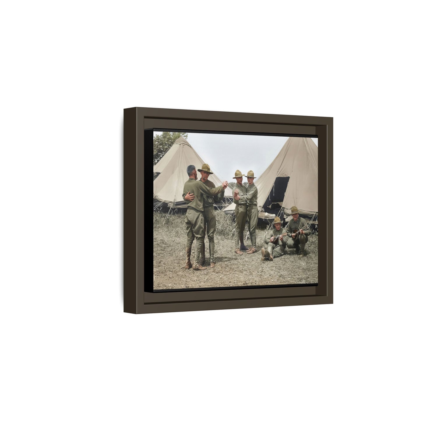 hommes 006 | Framed Vintage Photo - Matte Canvas