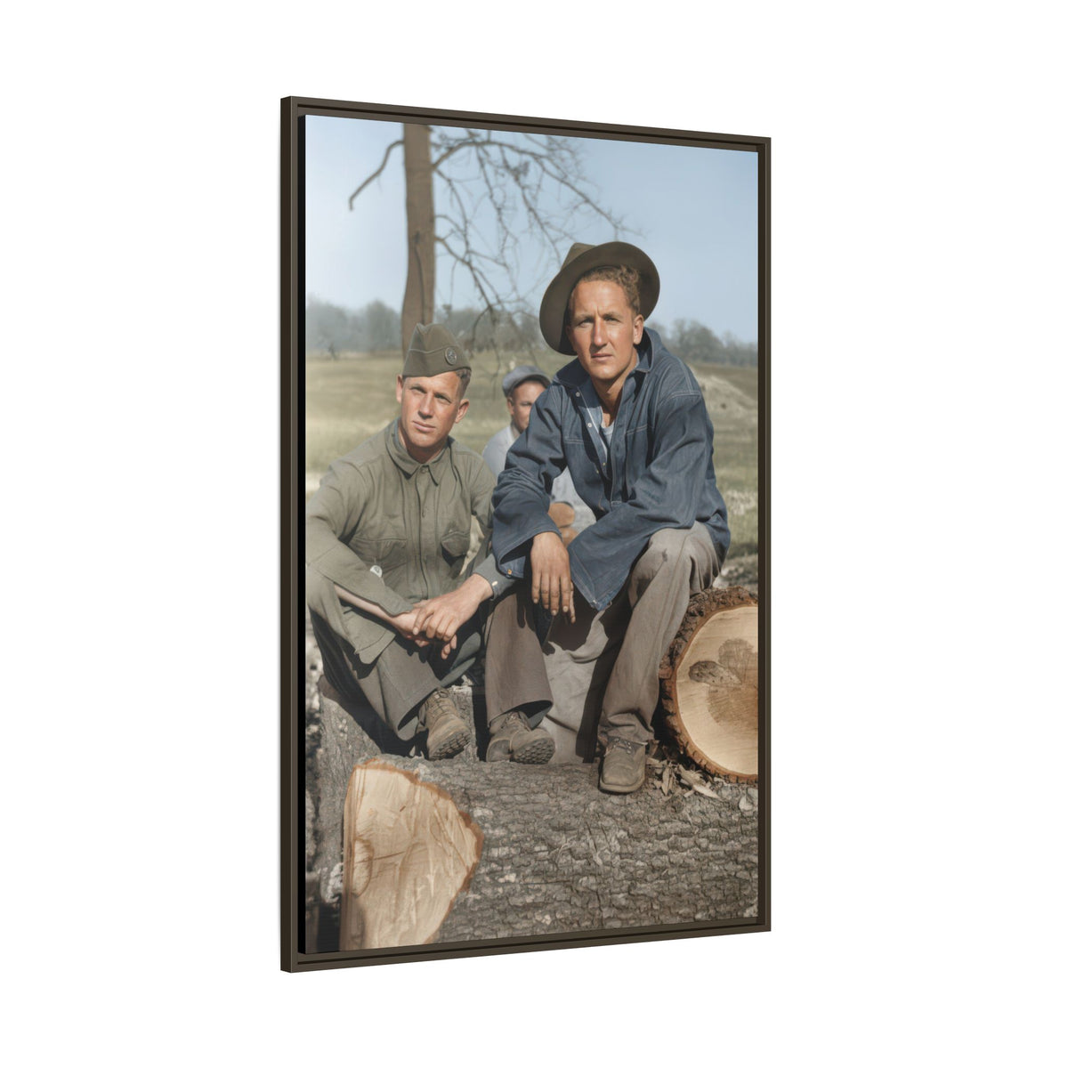 hommes 020 | Framed Vintage Photo - Matte Canvas