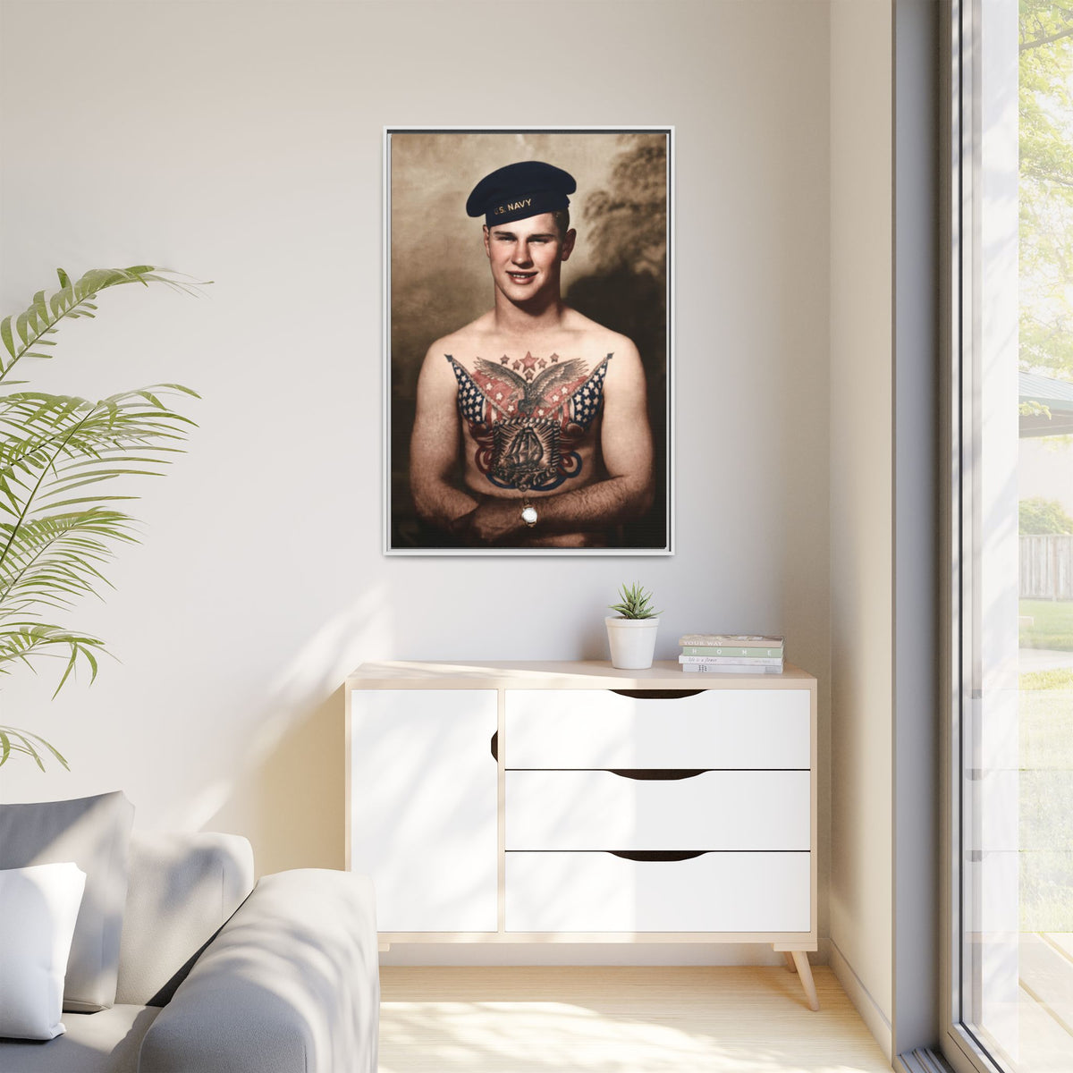 celibataire 037 | Framed Vintage Photo - Matte Canvas