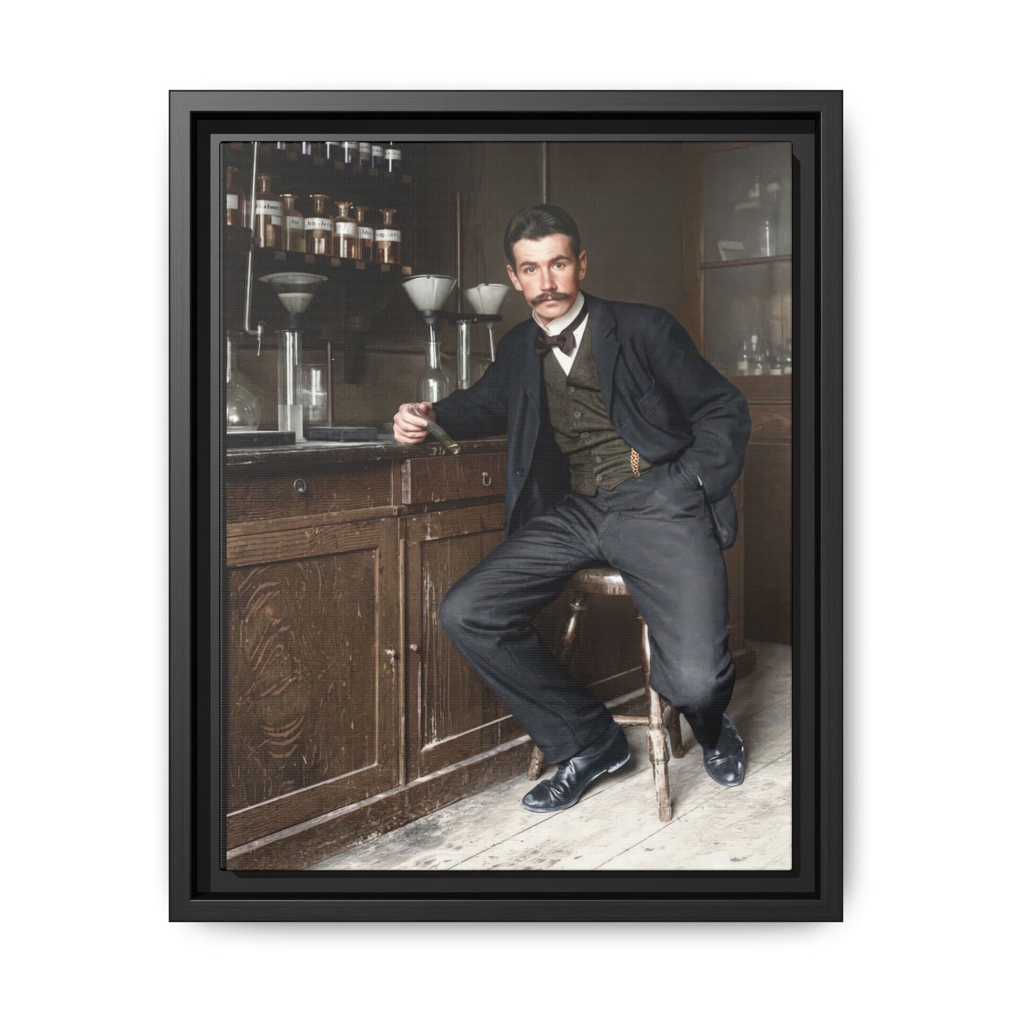 celibataire 024 | Framed Vintage Photo - Matte Canvas
