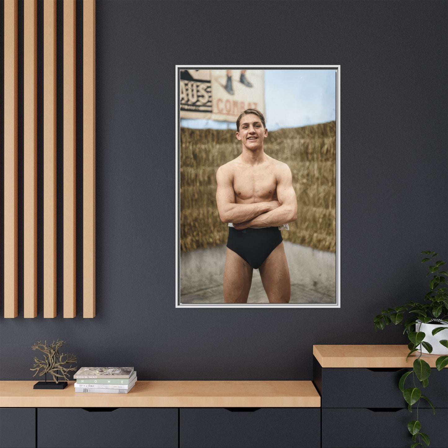 athlétisme 047 | Framed Vintage Photo - Matte Canvas