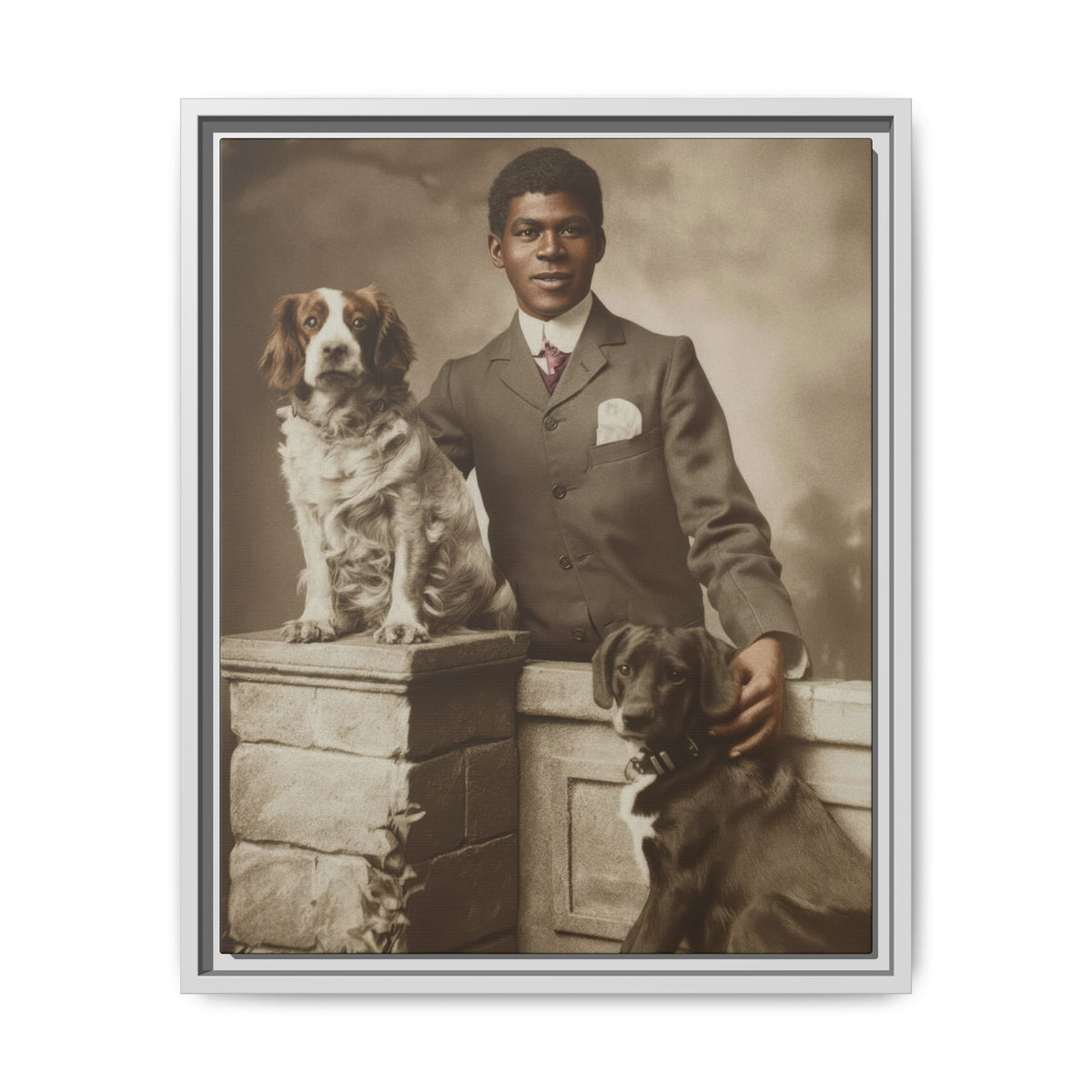 celibataire 009 | Framed Vintage Photo - Matte Canvas