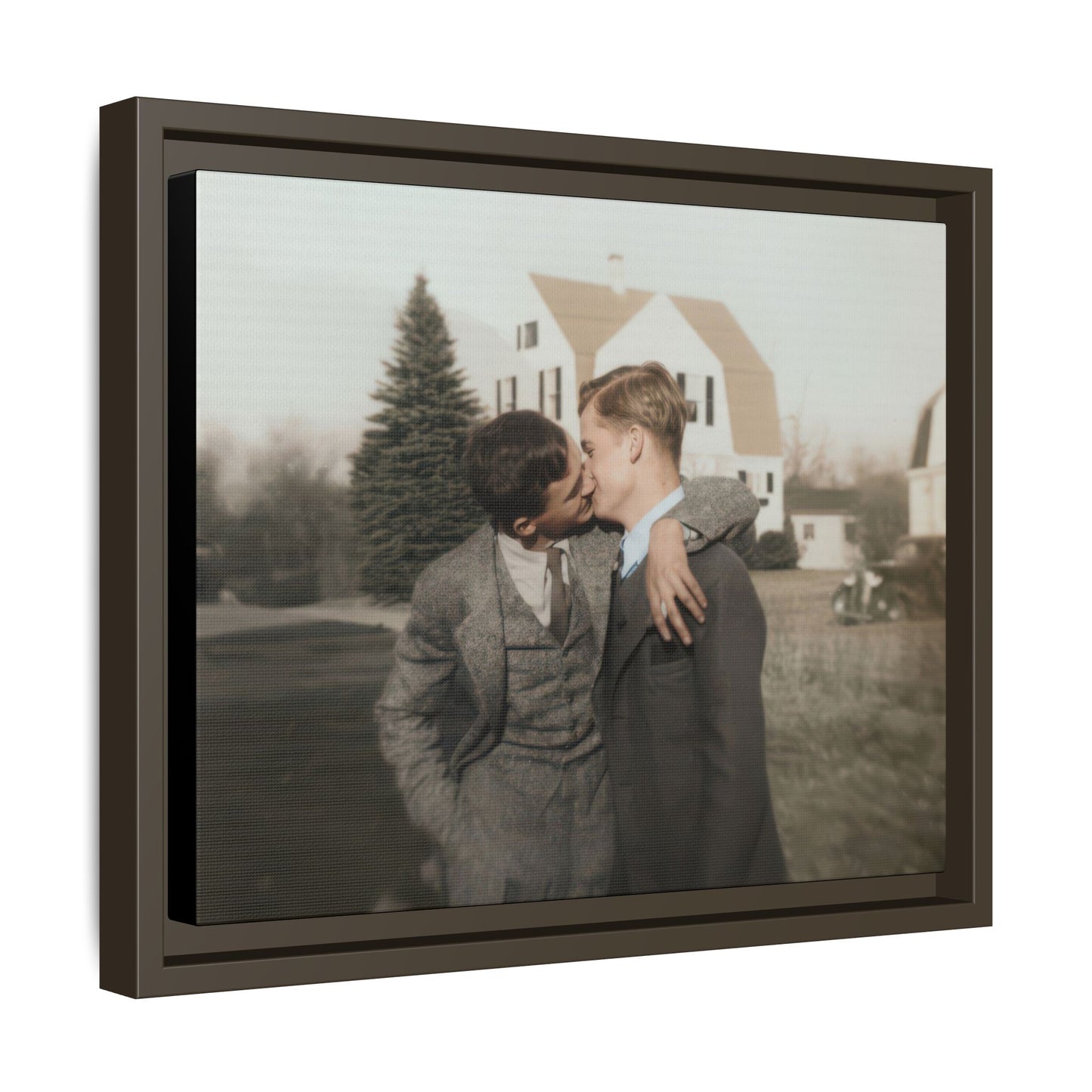 paire 005 | Framed Vintage Photo - Matte Canvas