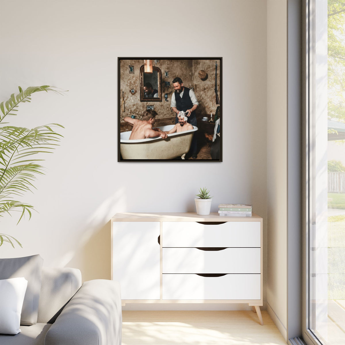 hommes 031 | Framed Vintage Photo - Matte Canvas2