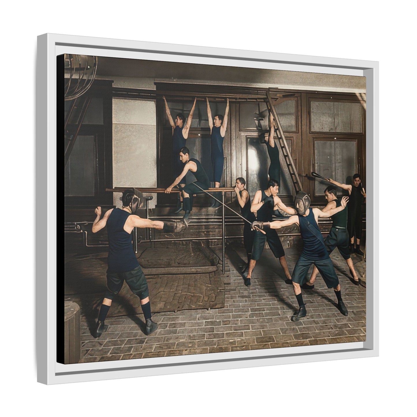 athlétisme 038 | Framed Vintage Photo - Matte Canvas
