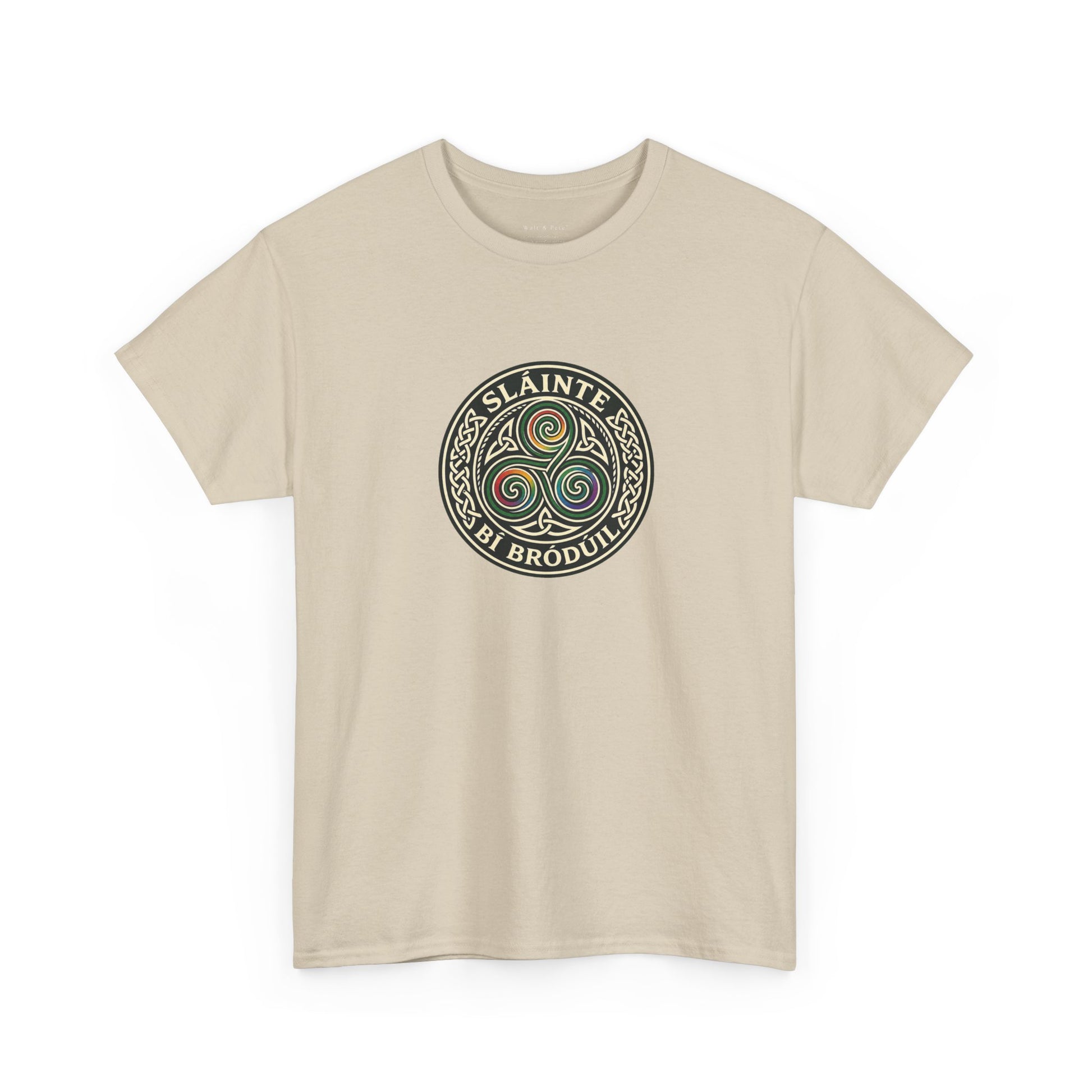 Irish Gaelic pride shirt with rainbow triskelion 