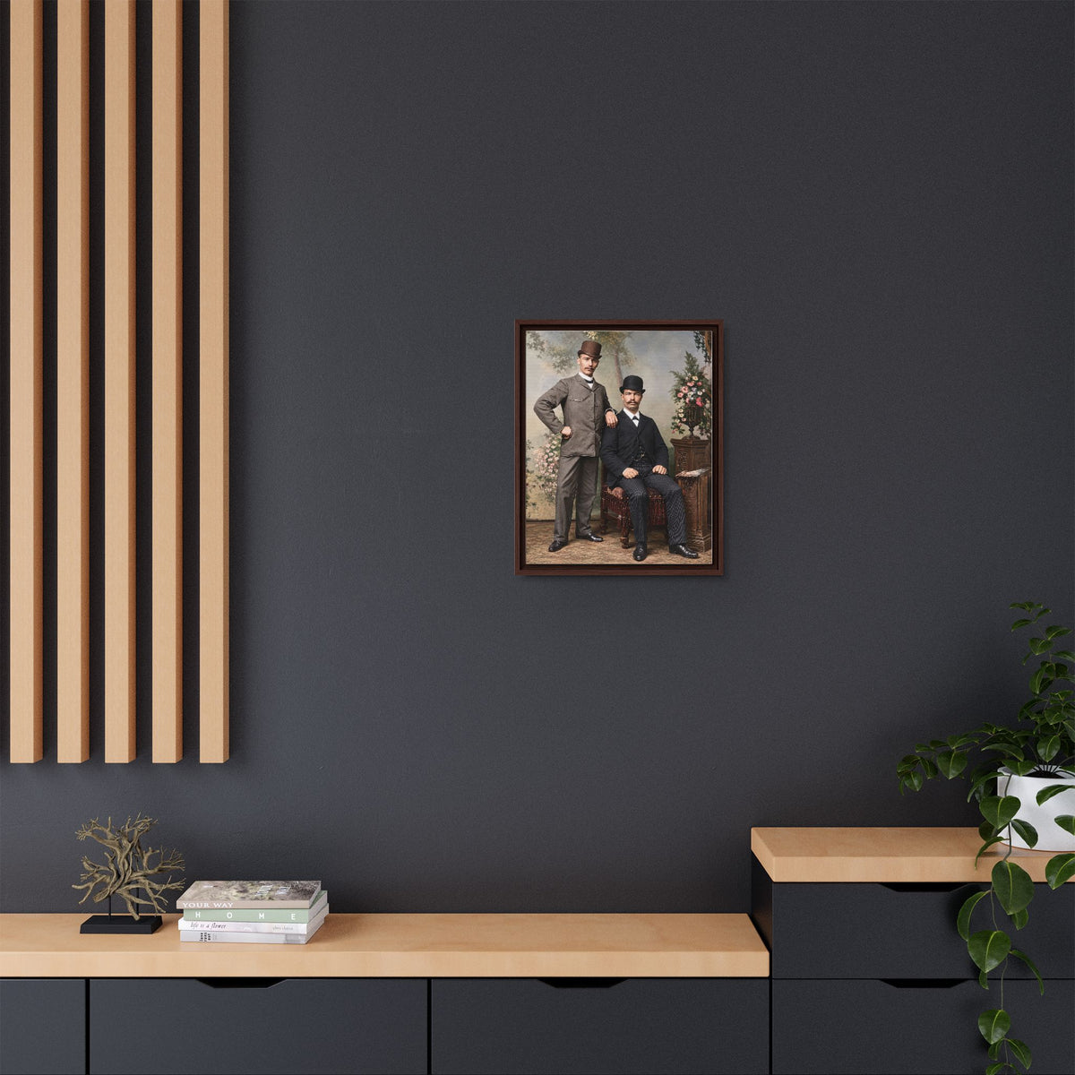 paire 068 | Framed Vintage Photo - Matte Canvas