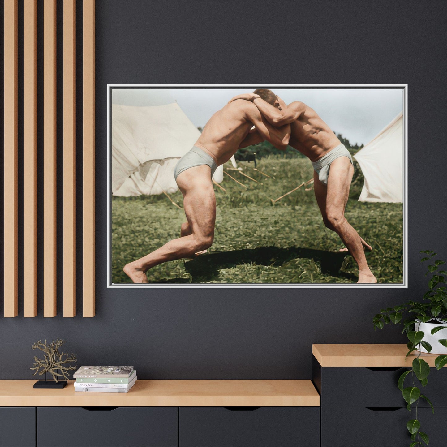 athlétisme 019 | Framed Vintage Photo - Matte Canvas