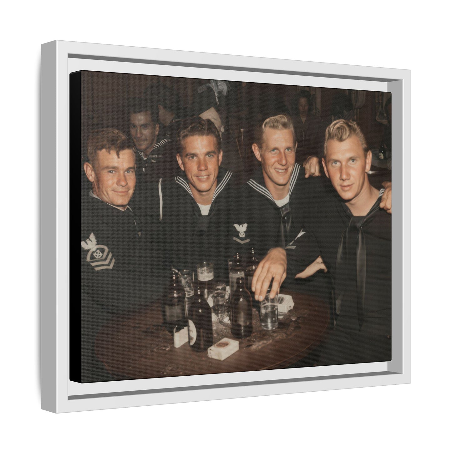 hommes 007 | Framed Vintage Photo - Matte Canvas