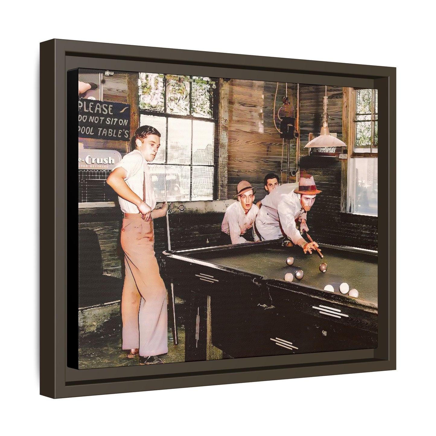 hommes 024 | Framed Vintage Photo - Matte Canvas