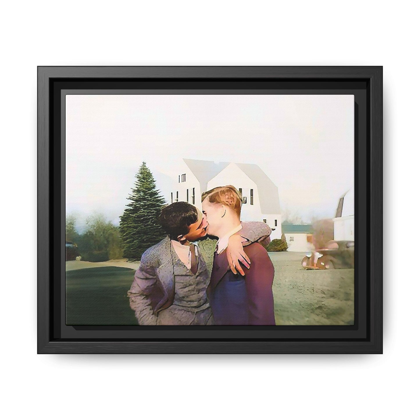 paire 005 | Framed Vintage Photo - Matte Canvas