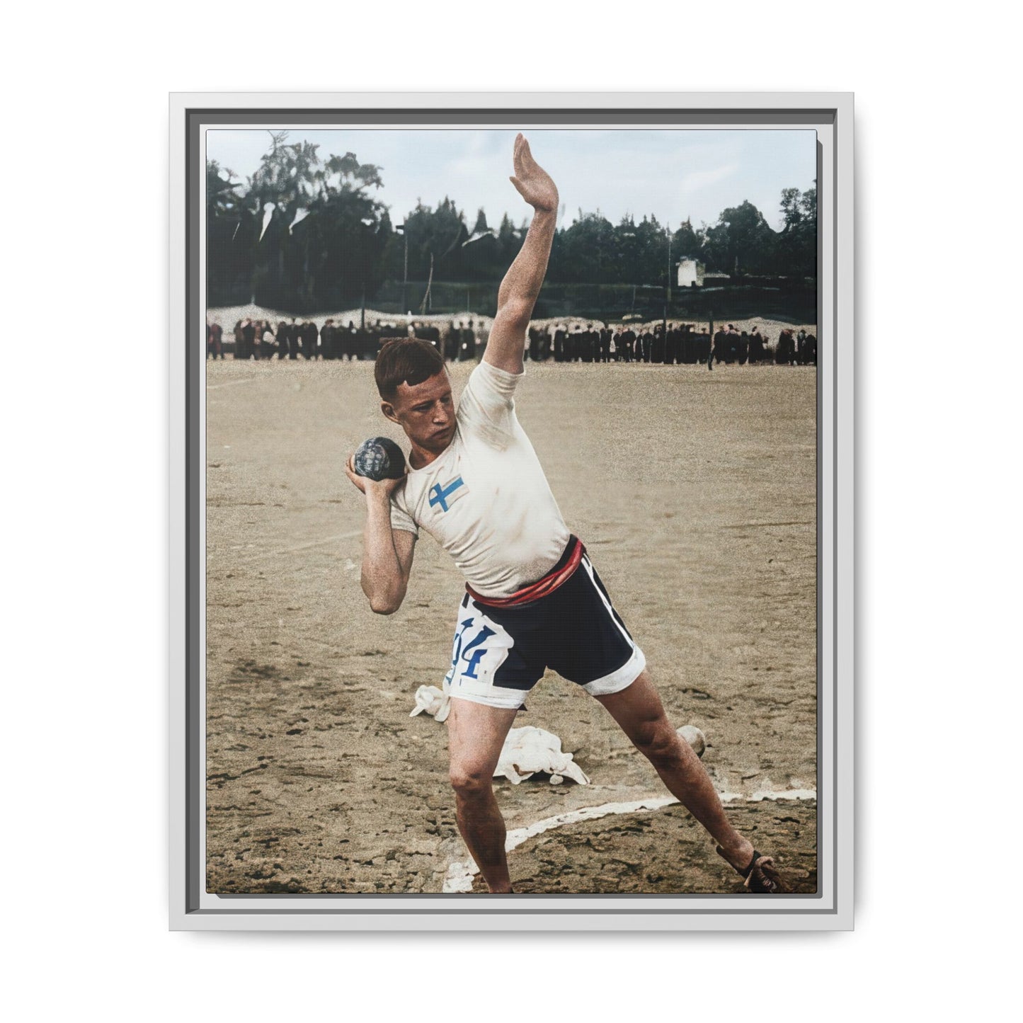 athlétisme 037 | Framed Vintage Photo - Matte Canvas