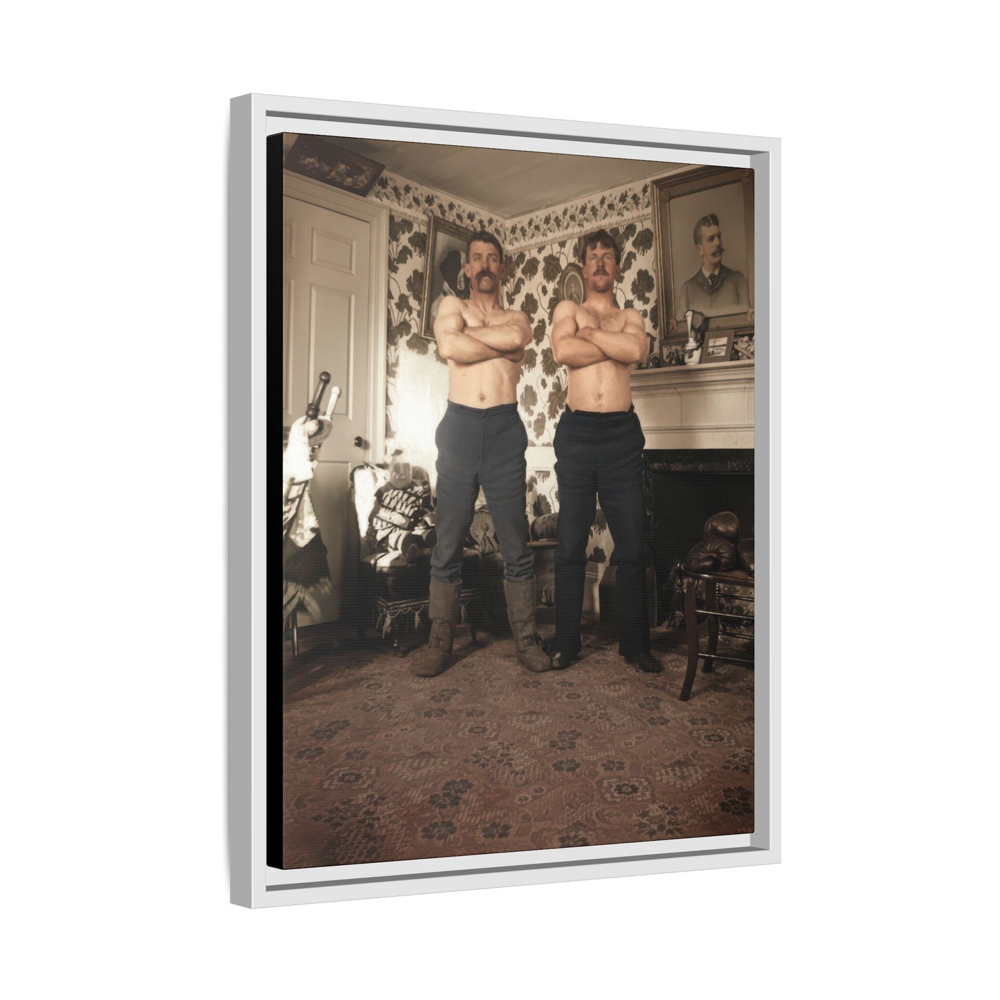 athlétisme 001 | Framed Vintage Photo - Matte Canvas