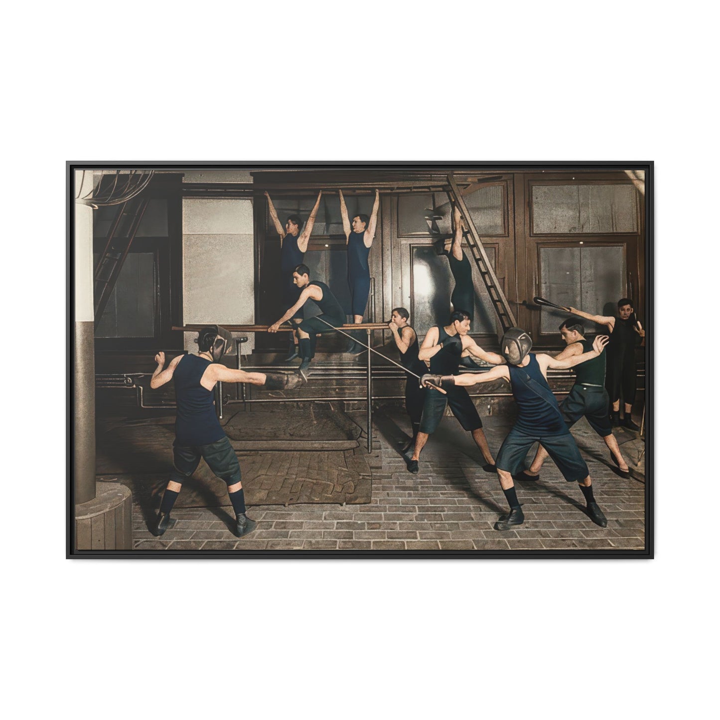 athlétisme 038 | Framed Vintage Photo - Matte Canvas