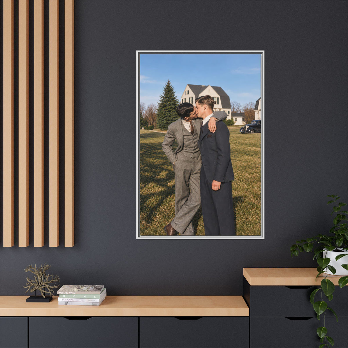 paire 005 | Framed Vintage Photo - Matte Canvas