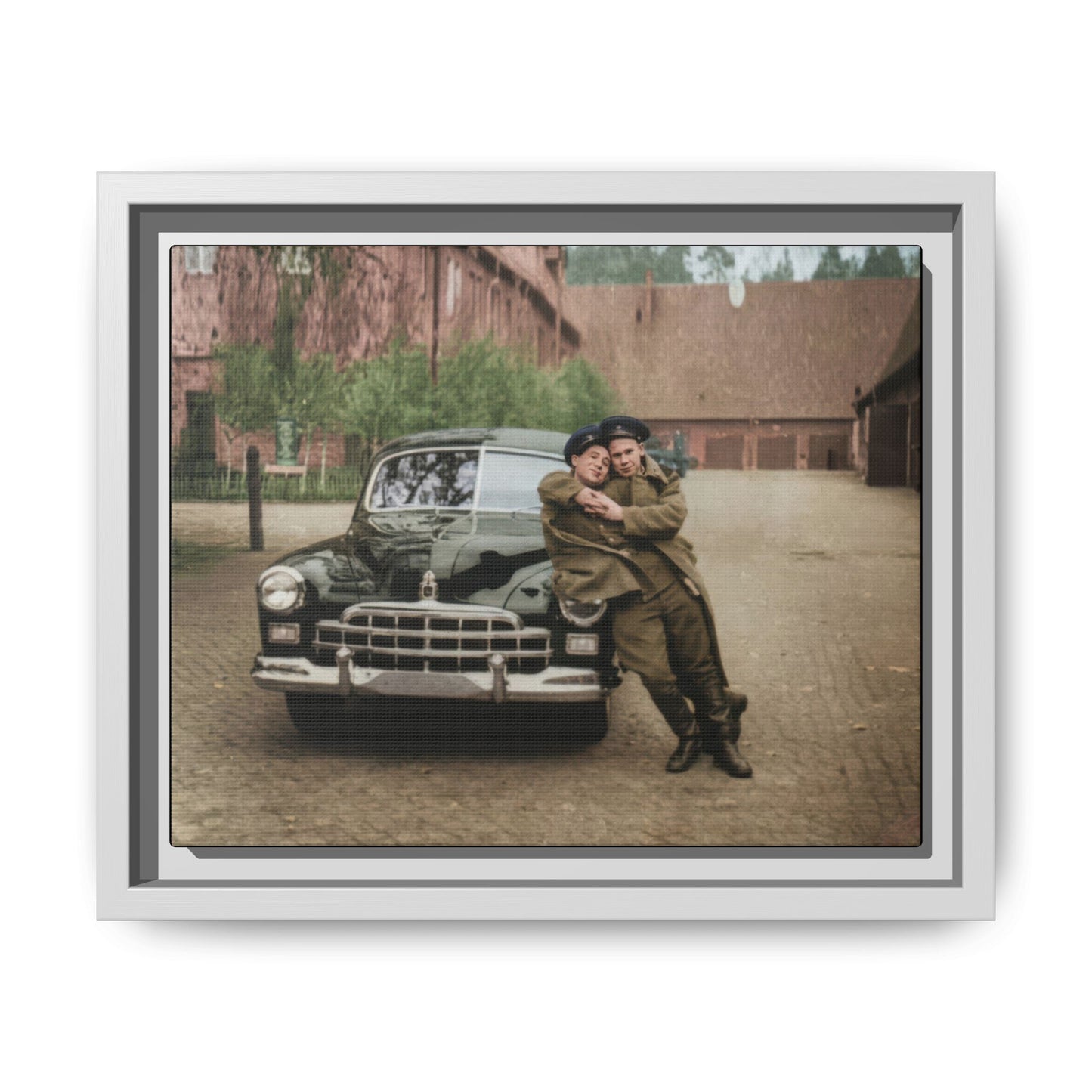 paire 015 | Framed Vintage Photo - Matte Canvas