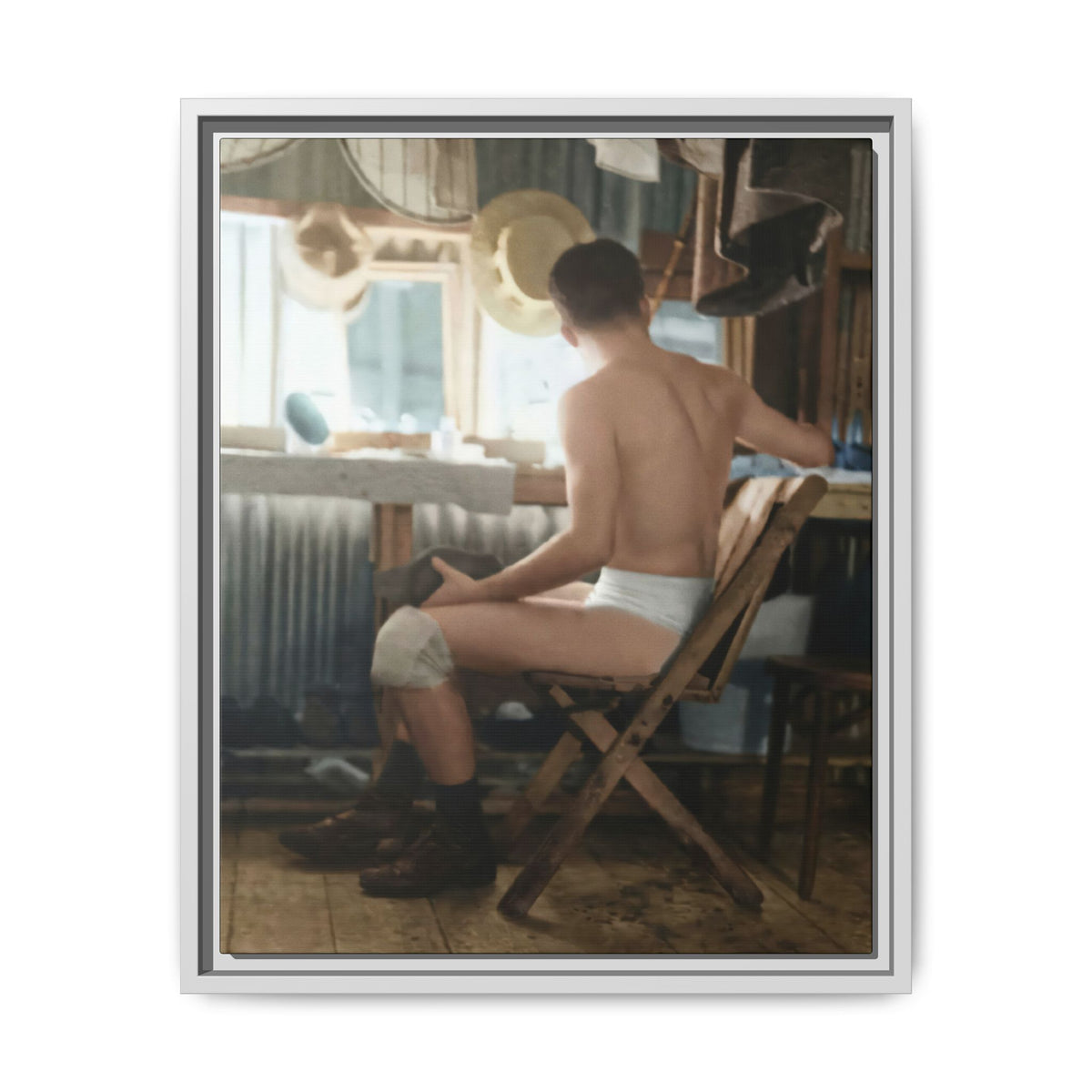 celibataire 022 | Framed Vintage Photo - Matte Canvas