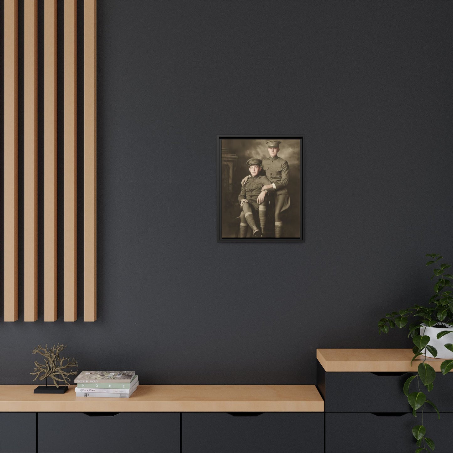 paire 001 | Framed Vintage Photo - Matte Canvas