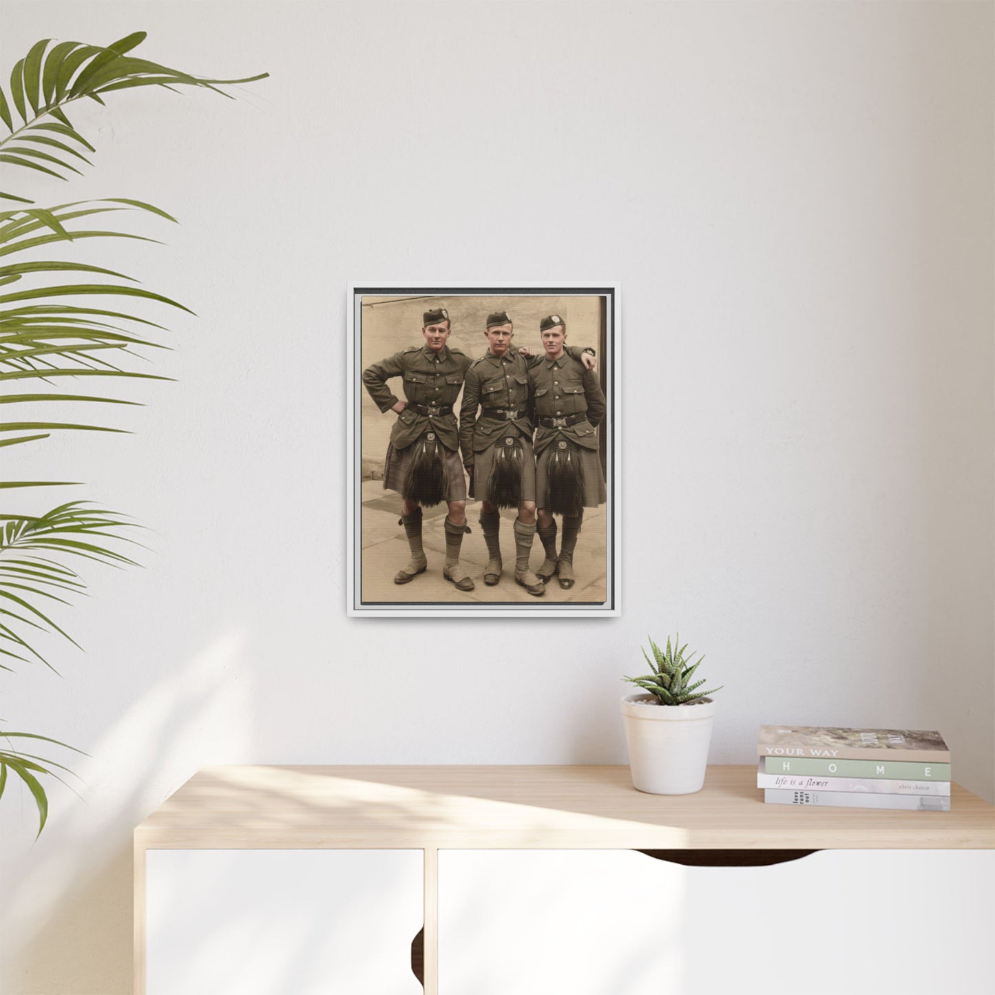 hommes 014 | Framed Vintage Photo - Matte Canvas