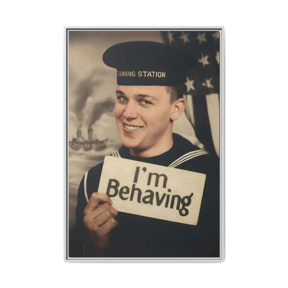 celibataire 002 | Framed Vintage Photo - Matte Canvas