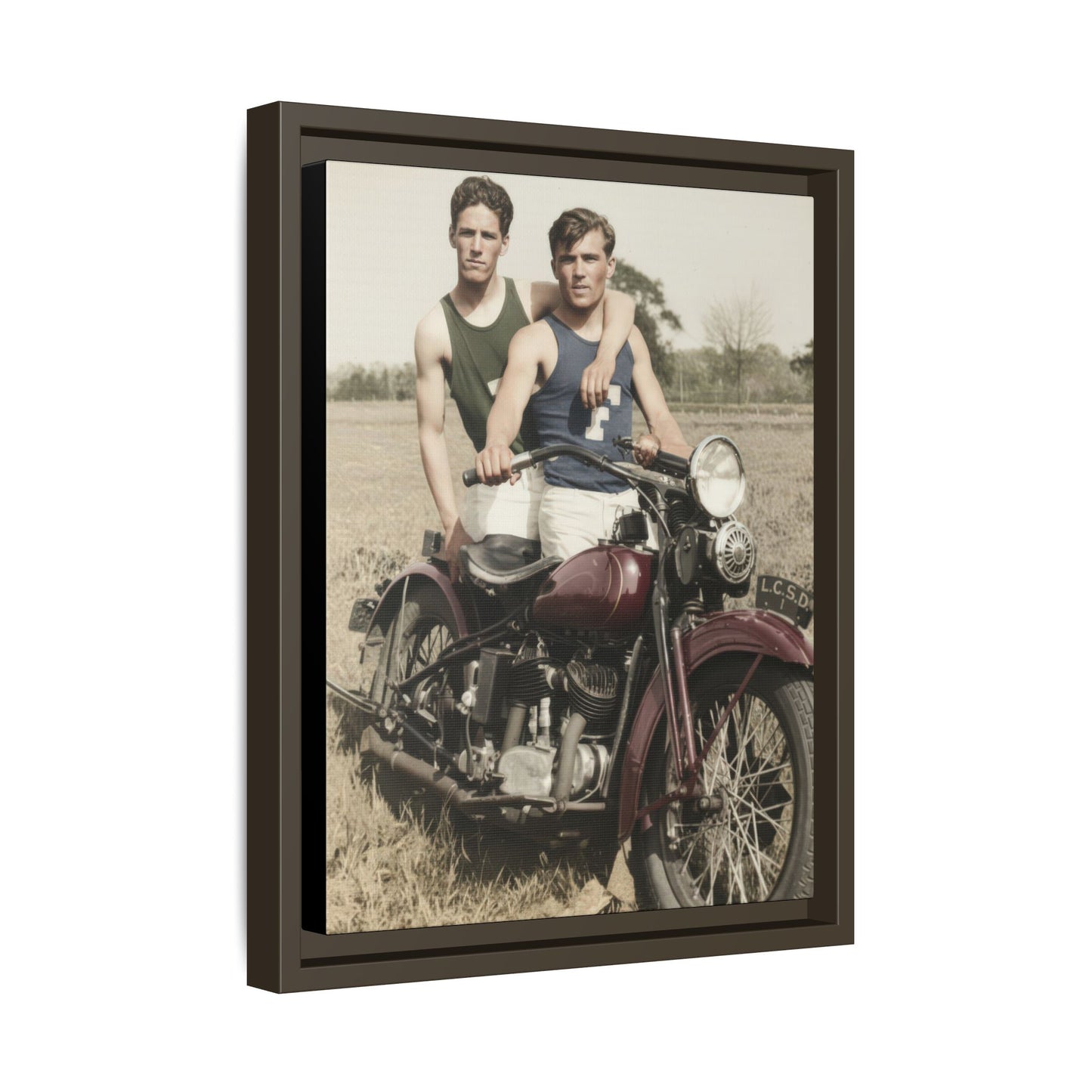 paire 055 | Framed Vintage Photo - Matte Canvas
