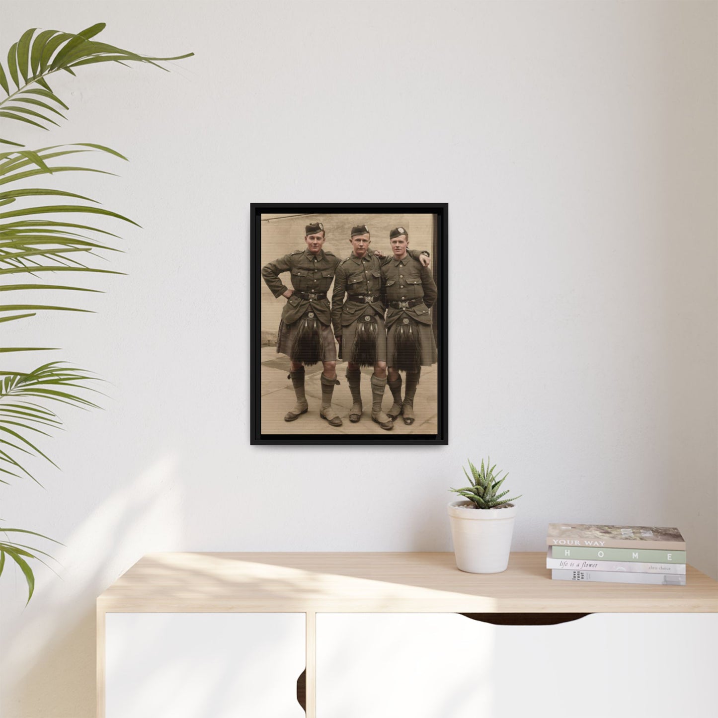hommes 014 | Framed Vintage Photo - Matte Canvas