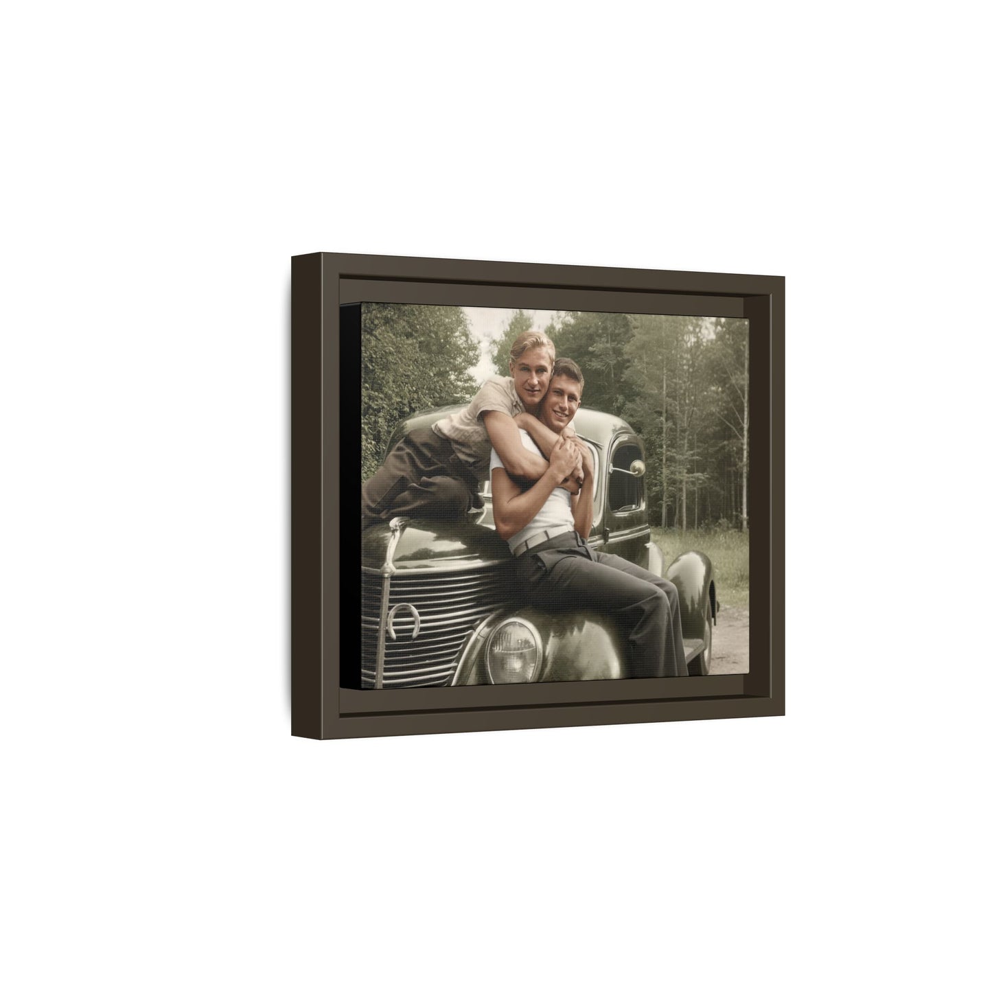 paire 045 | Framed Vintage Photo - Matte Canvas