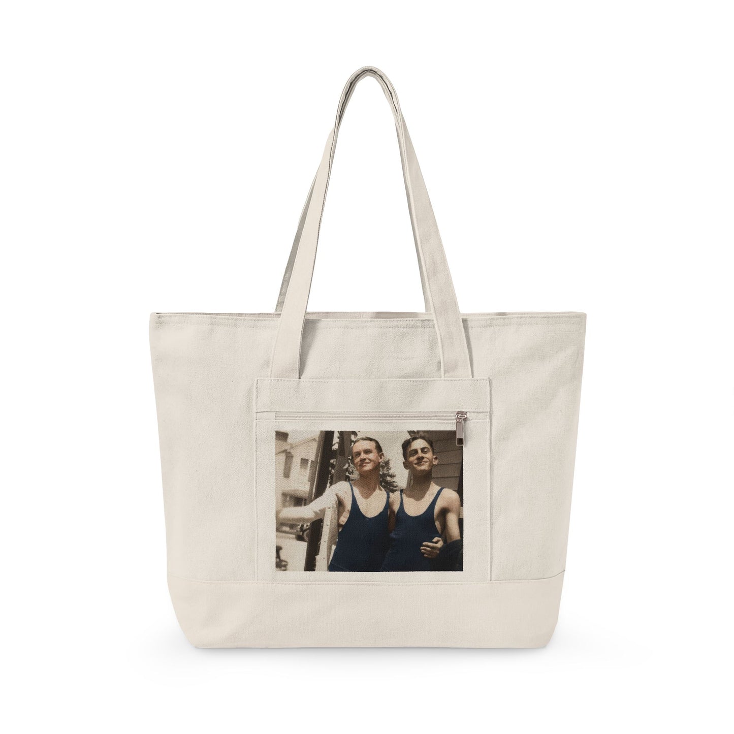Beach Day Zippered Canvas Tote | nager 024