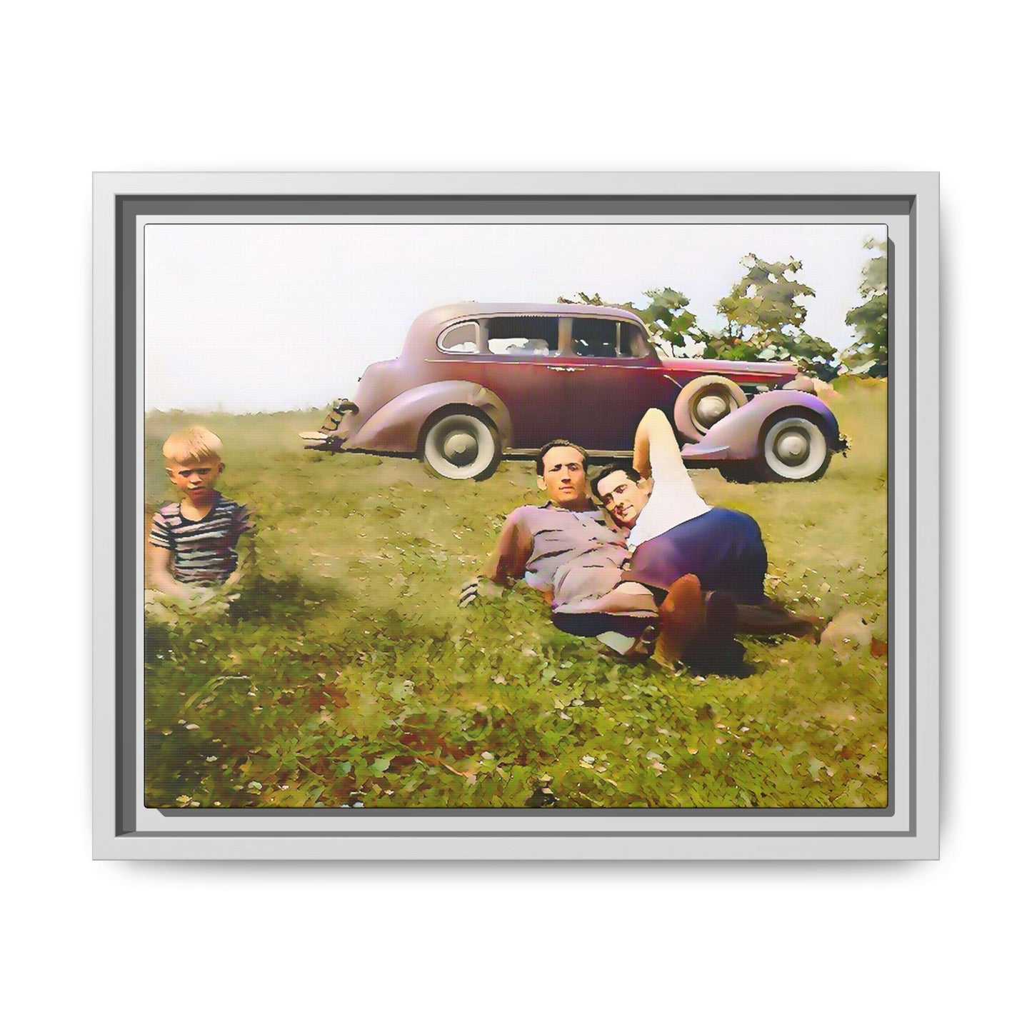 paire 003 | Framed Vintage Photo - Matte Canvas