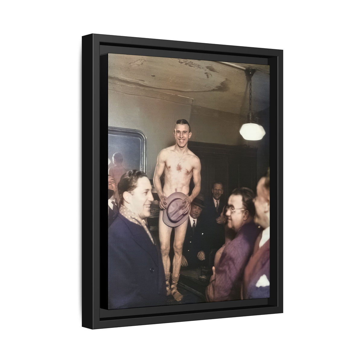 hommes 017 | Framed Vintage Photo - Matte Canvas