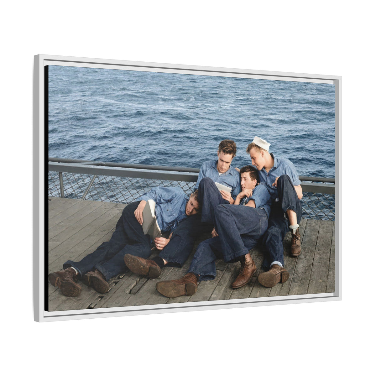 hommes 025 | Framed Vintage Photo - Matte Canvas
