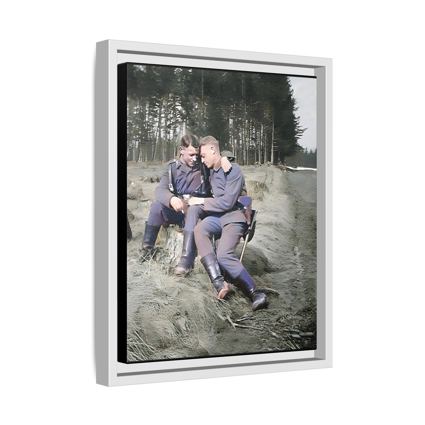 paire 006 | Framed Vintage Photo - Matte Canvas