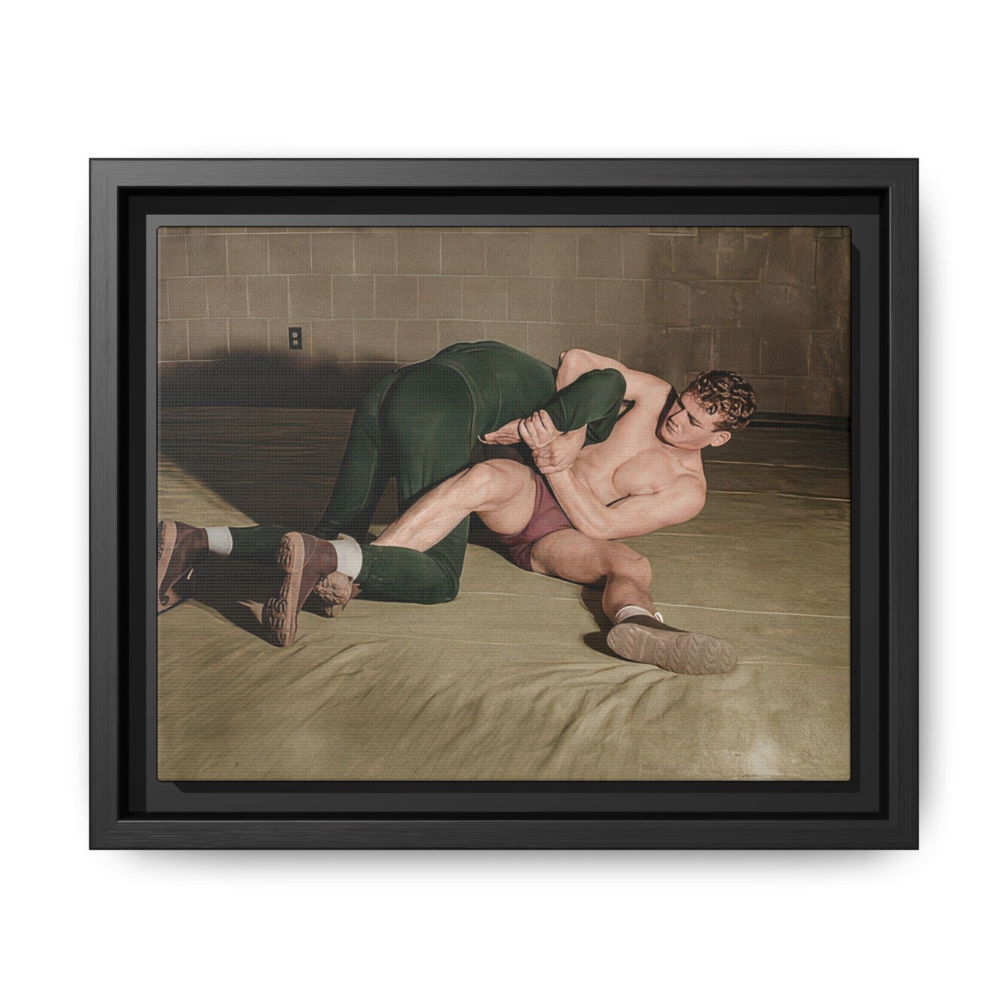 athlétisme 032 | Framed Vintage Photo - Matte Canvas