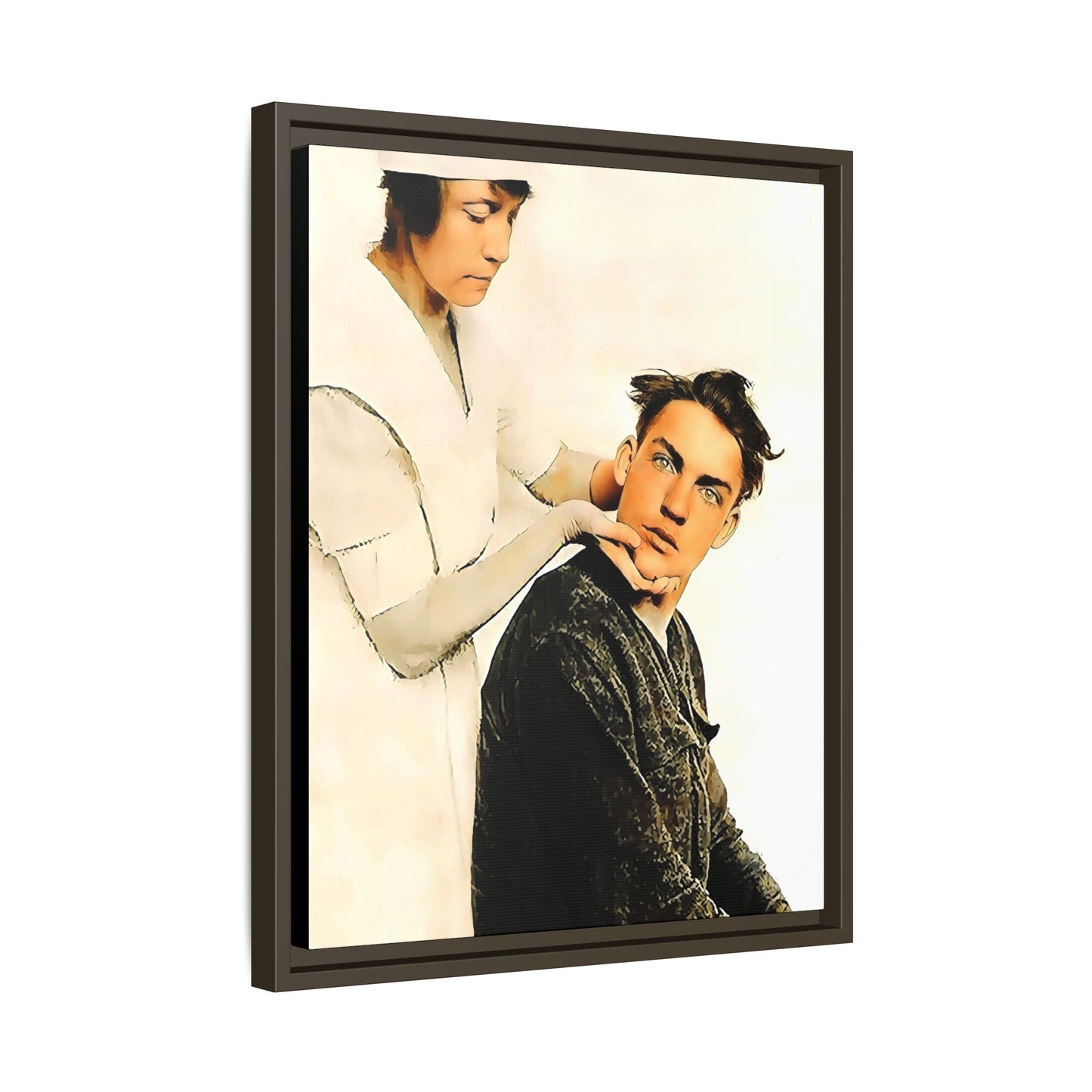 celibataire 021 | Framed Vintage Photo - Matte Canvas