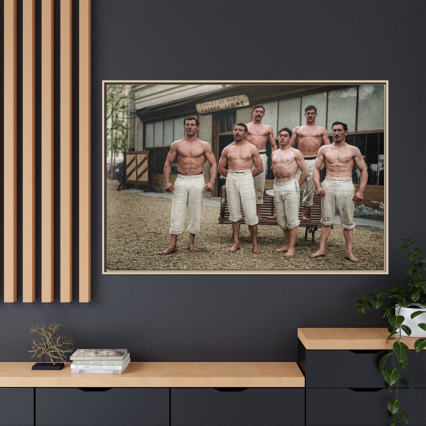 athlétisme 044| Framed Vintage Photo - Matte Canvas