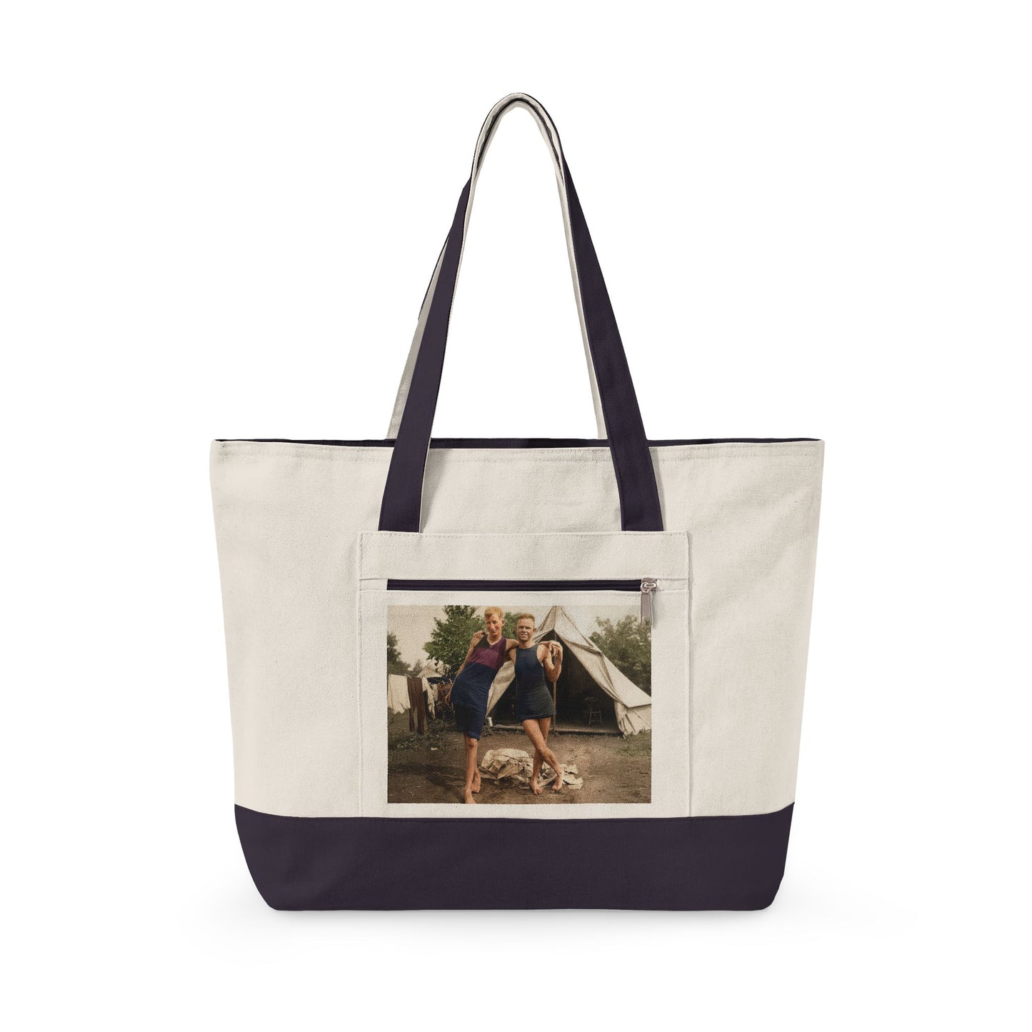 Beach Day Zippered Canvas Tote | nager 040