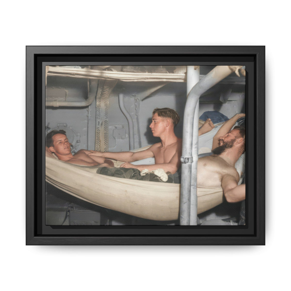 hommes 004 | Framed Vintage Photo - Matte Canvas
