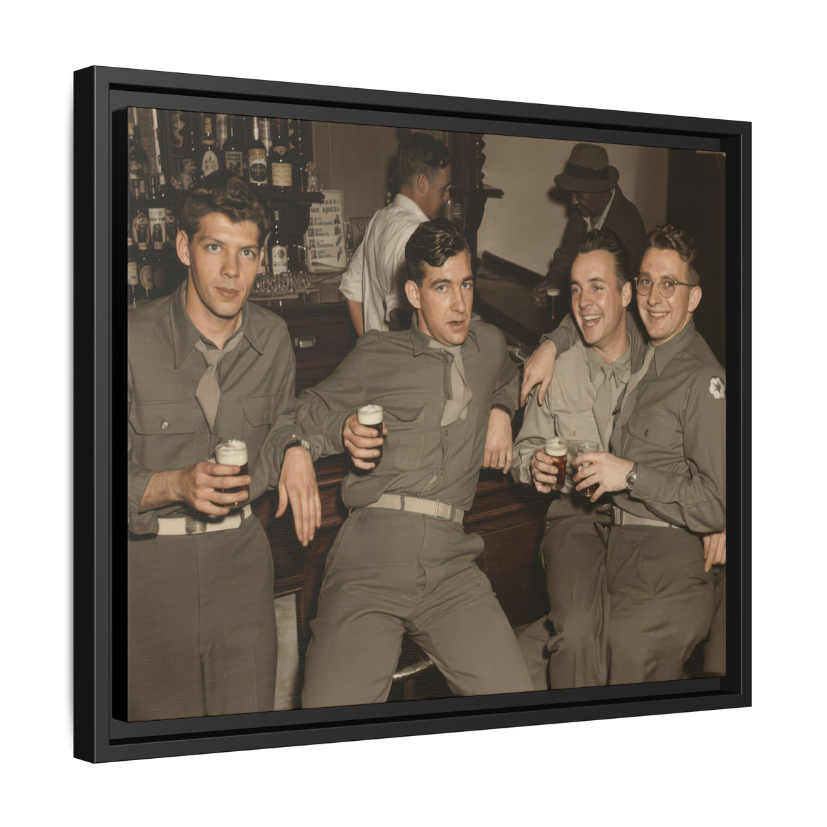 hommes 030 | Framed Vintage Photo - Matte Canvas