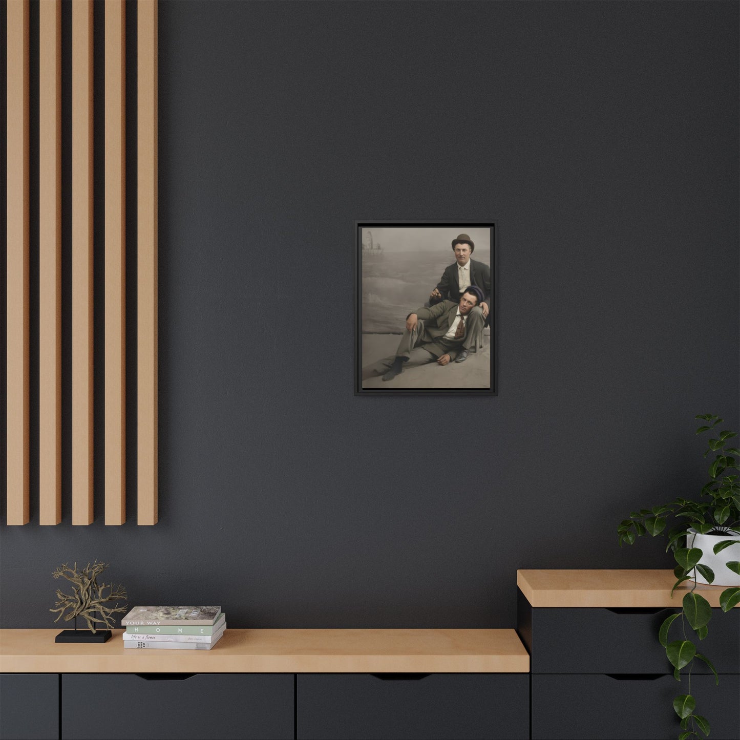 paire 093 | Framed Vintage Photo - Matte Canvas