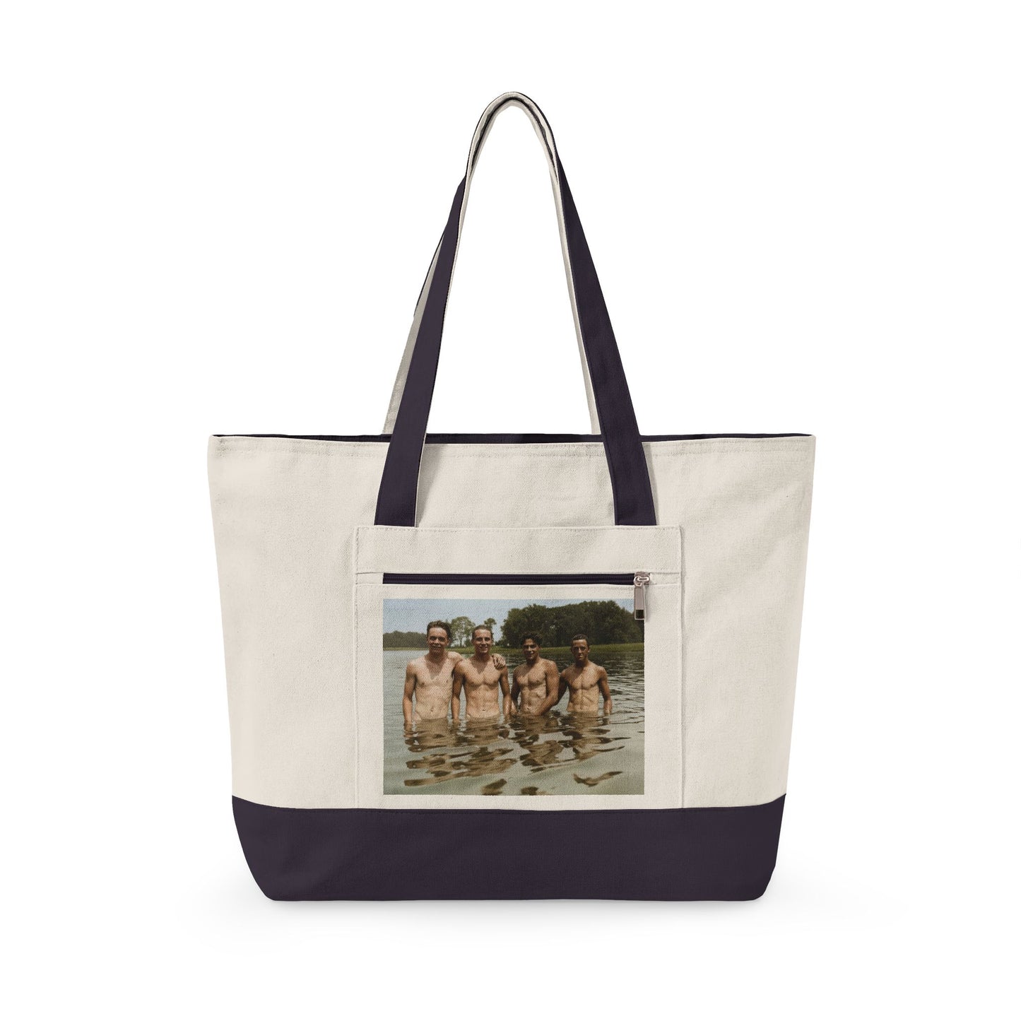 Beach Day Zippered Canvas Tote | Nager 001