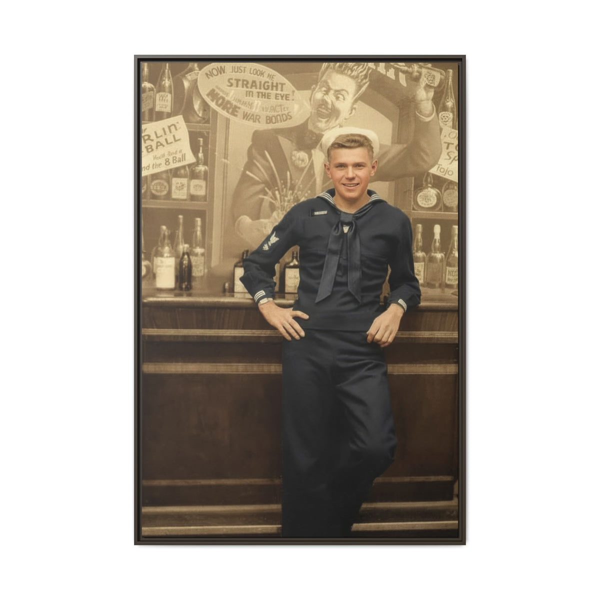 celibataire 006 | Framed Vintage Photo - Matte Canvas